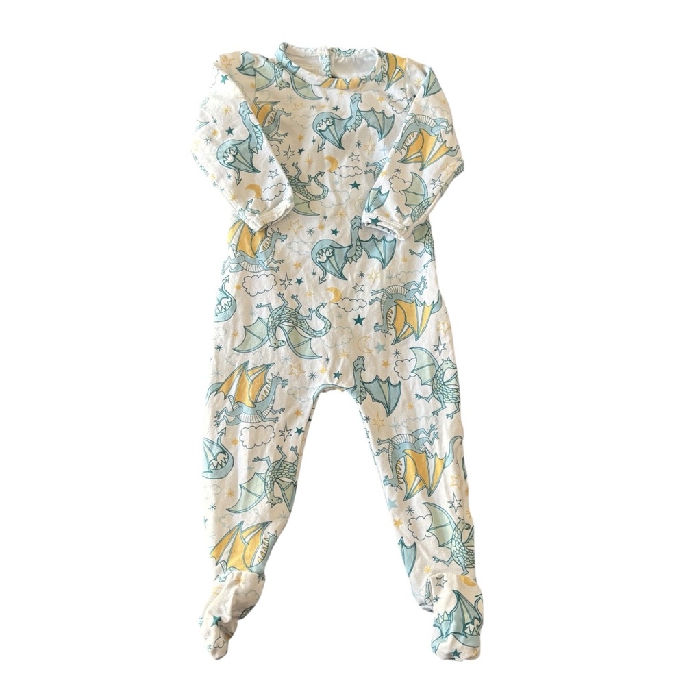 Hanna Kay Dragon Print Kids Footie Size 3-6M